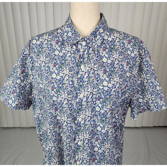 J. Crew Short-Sleeve Cotton Poplin Shirt in Liberty Floral Print Size Large - Picture 4 of 12